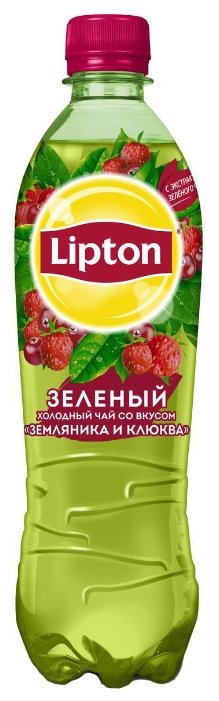 Чай Lipton Зеленый Земляника и Клюква, ПЭТ (фото modal 1)