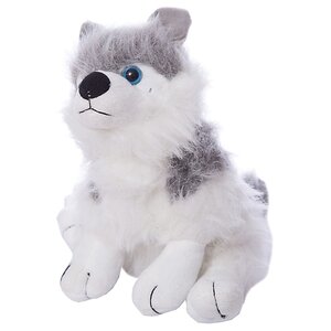 Мягкая игрушка Eatoy Собака серая с белым 12 см (фото modal nav 2)