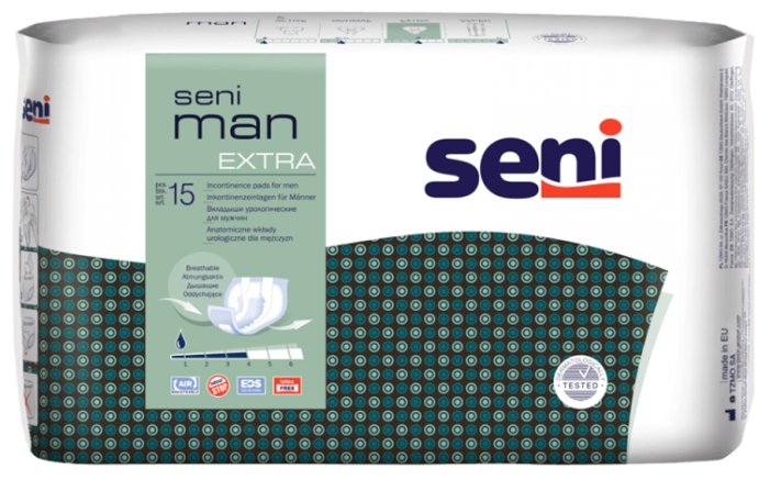 Урологические прокладки Seni Man Extra SE-095-EX15-003, 15 шт. (фото modal 1)