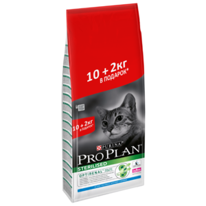 Корм для кошек Purina Pro Plan (10+2 кг) Sterilised feline with Rabbit dry (фото modal nav 1)