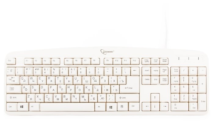 Клавиатура Gembird KB-8350U White USB (фото modal 2)