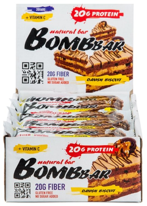 BombBar протеиновый батончик Natural Bar + Vitamin C (60 г)(20 шт.) (фото modal 5)