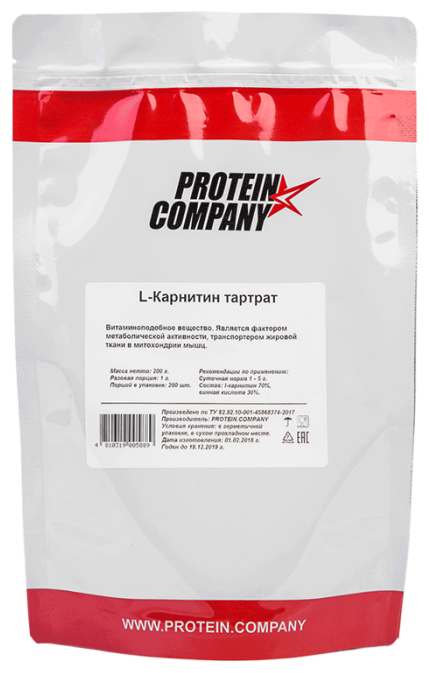 PROTEIN.COMPANY L-карнитин татрат (200 г) (фото modal 1)