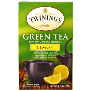 Чай зеленый Twinings Green tea & Lemon ароматизированный в пакетиках (фото modal nav 1)