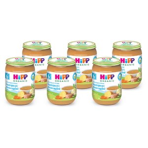 Пюре HiPP овощной крем-суп с кабачком и индейкой (с 6 месяцев) 190 г, 6 шт (фото modal nav 1)