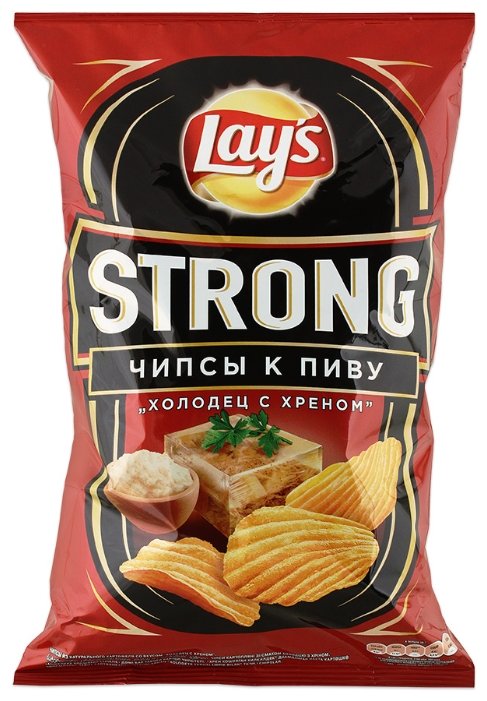 Чипсы Lay's Strong картофельные Холодец с хреном рифленые (фото modal 1)