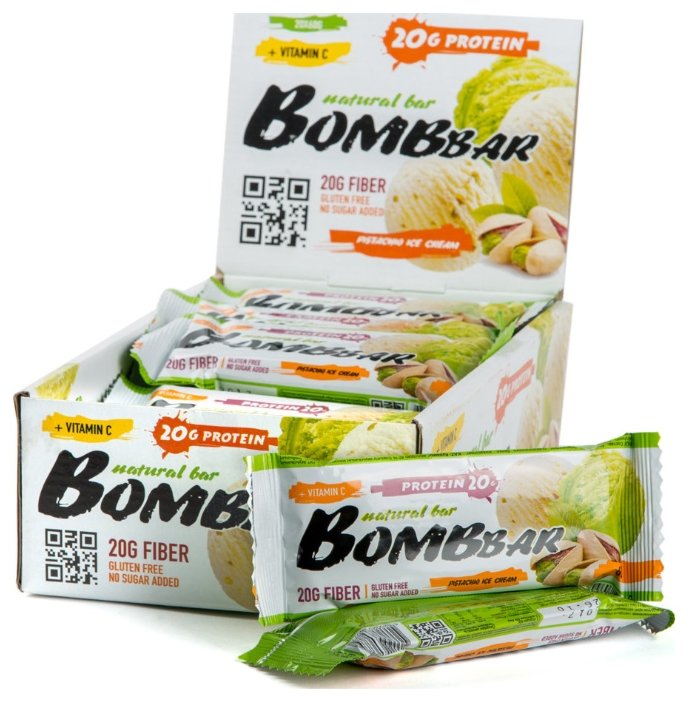 BombBar протеиновый батончик Natural Bar + Vitamin C (60 г)(20 шт.) (фото modal 52)