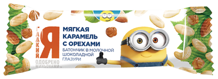Батончик Московская ореховая компания Миньоны мягкая карамель с орехами, 40 г (фото modal 4)