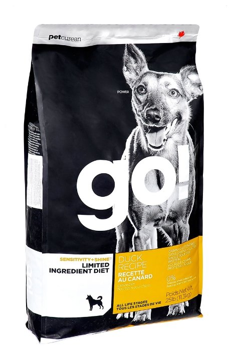 Корм для собак GO! (11.35 кг) Sensitivity + Shine Duck Dog Recipe Limited Ingredient Diet, Grain Free, Potato Free (фото modal 1)