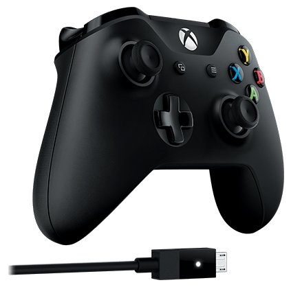 Геймпад Microsoft Xbox One Wireless Controller + Cable for Windows 10 (фото modal 2)