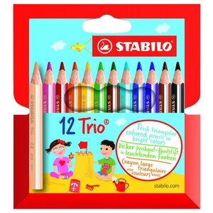 STABILO Цветные карандаши Trio thick short 12 цветов (205/12-01) (фото modal nav 1)