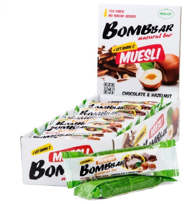 BombBar энергетический батончик Muesli + Vitamin C (50 г)(20 шт.) (фото modal 4)