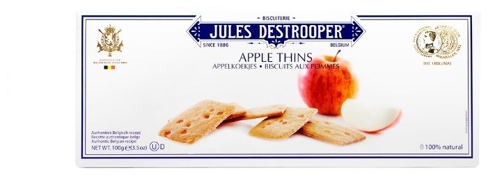 Печенье Jules Destrooper тонкое яблочное, 100 г (фото modal 1)