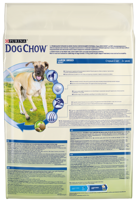 Корм для собак DOG CHOW Adult Large Breed с индейкой для взрослых собак крупных пород (фото modal 3)