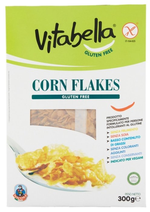 Готовый завтрак Vitabella Gluten Free Corn Flakes хлопья, коробка (фото modal 1)