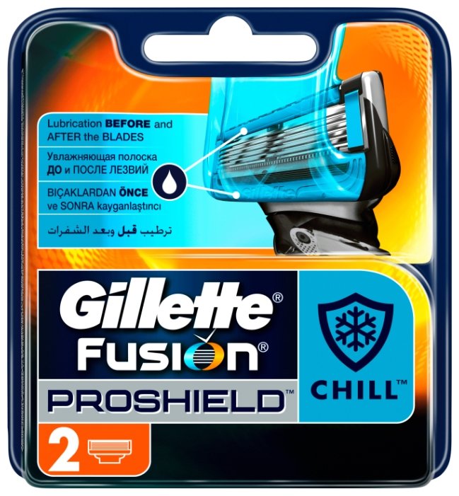 Сменные лезвия Gillette Fusion ProShield Chill (фото modal 1)