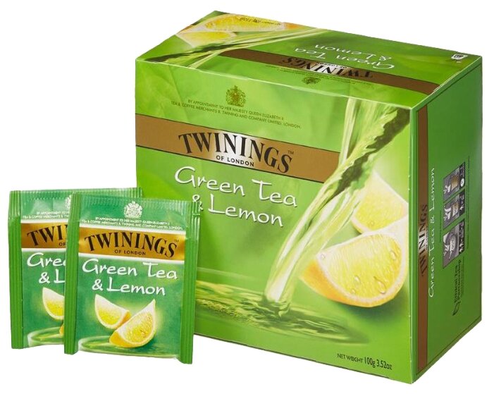 Чай зеленый Twinings Green tea & Lemon ароматизированный в пакетиках (фото modal 8)