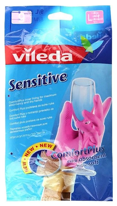 Перчатки Vileda Sensitive ComfortPlus (фото modal 1)