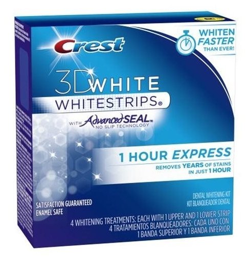 Crest отбеливающие полоски 3D White 1-Hour Express (фото modal 3)