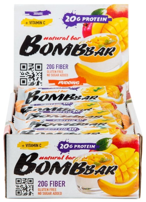 BombBar протеиновый батончик Natural Bar + Vitamin C (60 г)(20 шт.) (фото modal 55)