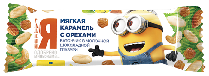 Батончик Московская ореховая компания Миньоны мягкая карамель с орехами, 40 г (фото modal 3)