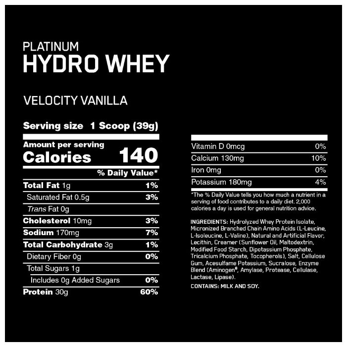 Протеин Optimum Nutrition Platinum Hydro Whey (1590 г) (фото modal 7)