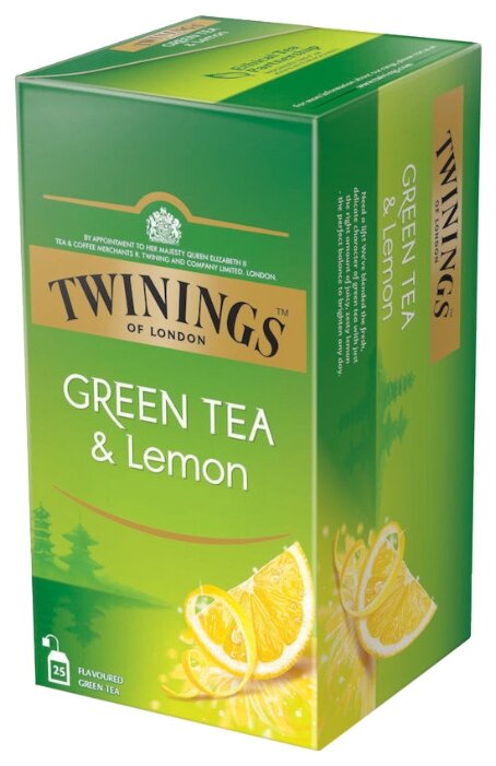 Чай зеленый Twinings Green tea & Lemon ароматизированный в пакетиках (фото modal 5)