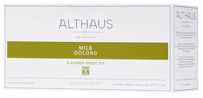 Чай улун Althaus Milk Oolong ароматизированный в пакетиках для чайника (фото modal 1)