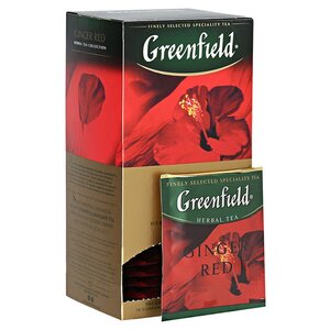Чайный напиток красный Greenfield Ginger Red ароматизированный в пакетиках (фото modal nav 2)