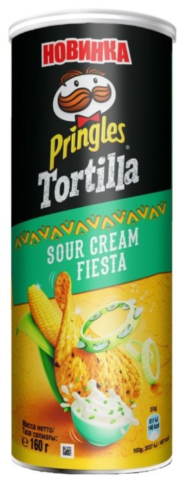 Чипсы Pringles Tortilla кукурузные Sour Cream Fiesta (фото modal 1)