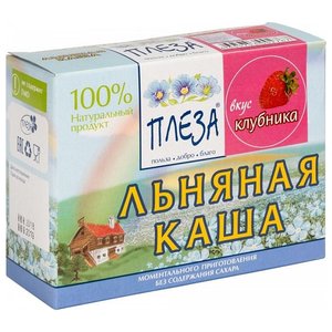 ПЛЕЗА Каша льняная вкус Клубника (коробка), 200 г (фото modal nav 1)