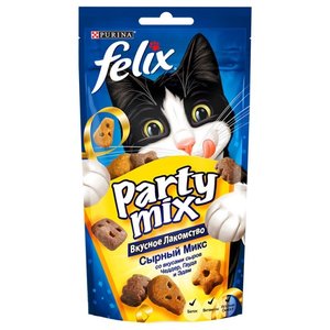 Лакомство для кошек Felix Party Mix Сырный микс со вкусом чедера, гауды и эдама (фото modal nav 4)