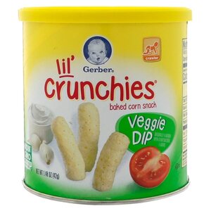 Снэк Gerber Graduates Lil' Crunchies Veggie Dip от 8 месяцев (фото modal nav 1)