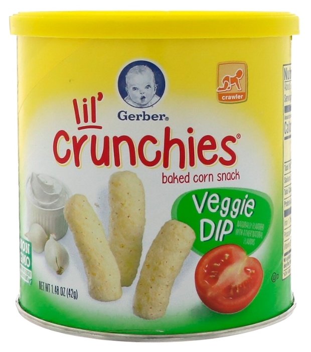 Снэк Gerber Graduates Lil' Crunchies Veggie Dip от 8 месяцев (фото modal 1)