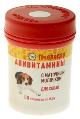 Витамины Пчелодар Апивитамины с маточным молочком для собак, (фото modal 1)