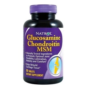 Препарат для укрепления связок и суставов Natrol Glucosamine Chondroitin MSM 90 шт. (фото modal nav 2)
