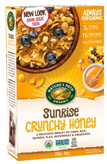 Готовый завтрак Natures Path Sunrise Crunchy Honey Cereal хлопья и воздушные зерна, коробка (фото modal 1)