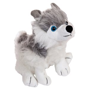 Мягкая игрушка Eatoy Собака серая с белым 12 см (фото modal nav 1)