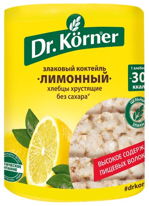 Хлебцы мультизлаковые Dr. Korner злаковый коктейль лимонный 100 г (фото modal 1)