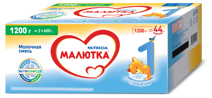 Смесь Малютка (Nutricia) 1 (с рождения) 1200 г (фото modal 1)
