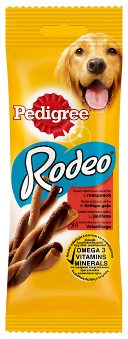 Лакомство для собак Pedigree Rodeo мясные косички (фото modal 1)