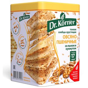 Хлебцы овсяно-пшеничные Dr. Korner со льном и кунжутом 100 г (фото modal nav 1)