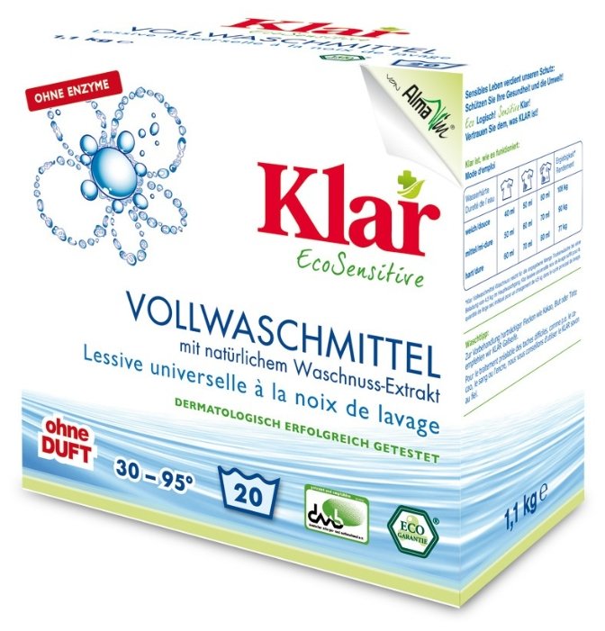 Стиральный порошок Klar Vollwaschmittel (с экстрактом мыльного ореха) (фото modal 3)