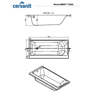 Отдельно стоящая ванна Cersanit SMART 170 (фото modal nav 5)