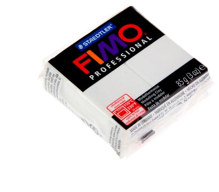 Полимерная глина FIMO Professional запекаемая 85 г белый (8004-0) (фото modal 1)