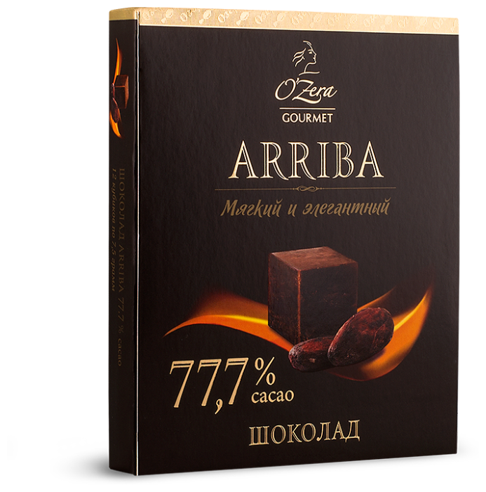Шоколад Озерский сувенир горький порционный Arriba 77.7% какао (фото modal 1)