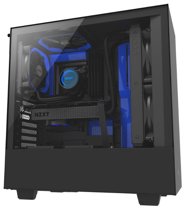 Компьютерный корпус NZXT H500 Black/blue (фото modal 1)