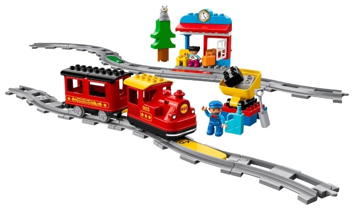 Электромеханический конструктор LEGO Duplo 10874 Поезд на паровой тяге (фото modal 3)