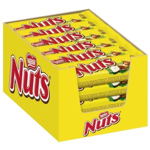 Батончик Nuts с цельным фундуком, 50 г, коробка (фото modal nav 1)
