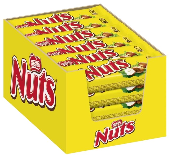 Батончик Nuts с цельным фундуком, 50 г, коробка (фото modal 1)
